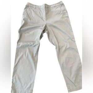 Additions by chicos gray flat front chino flat front ladies pants-size 1.5 cotto